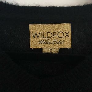 Wildfox White Label Black V-neck Sweater